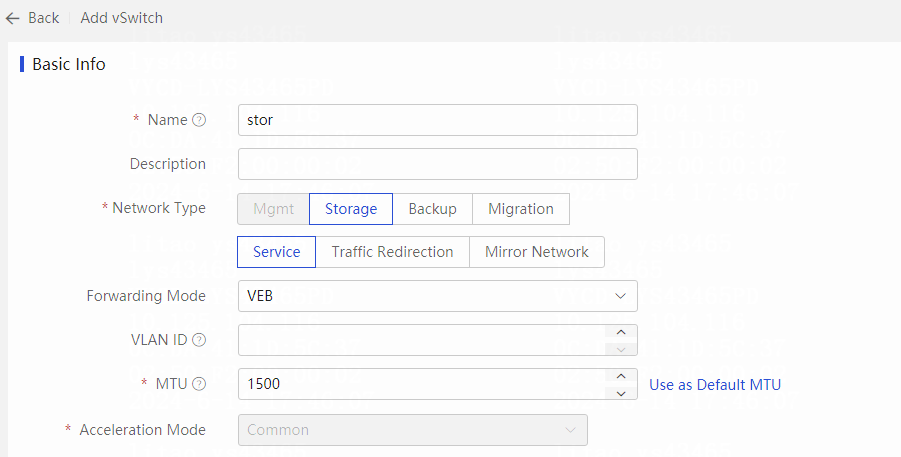 Adding a vSwitch, step 3
