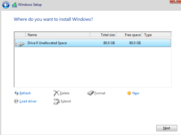 High-speed disk information after driver installation